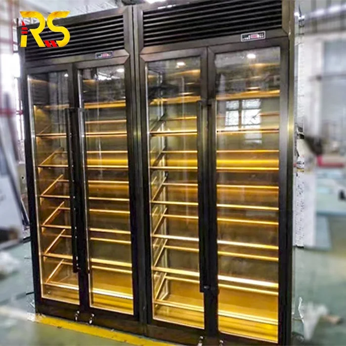 Foshan customized wine display cabinet wine cooler black stainless steel wine refrigerator cooler for living room