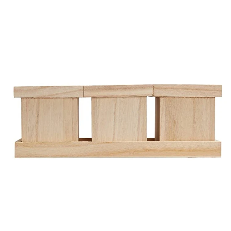 
Unfinished rustic 3piece set contracted handmade natual safe wooden box planter 