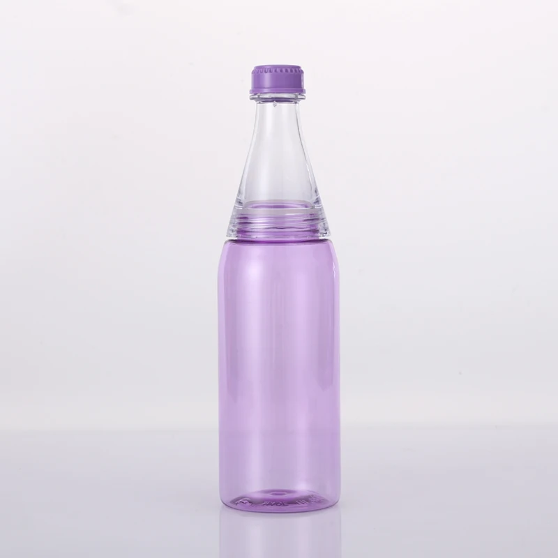 Wholesale 750ML BPA FREE 2 IN 1 Coke Shape Plastic Bottle Tritan Water Bottle with Lid