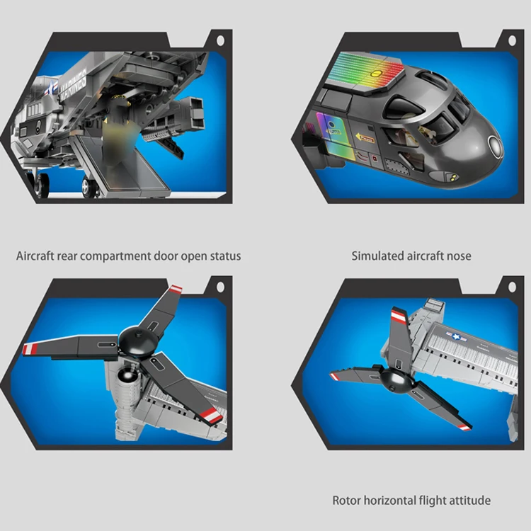 Air Force Army Attack Aircraft Building Block Set Fighter Plane Jet Military Bricks Gunship Star Wars-Toy Creative Construction