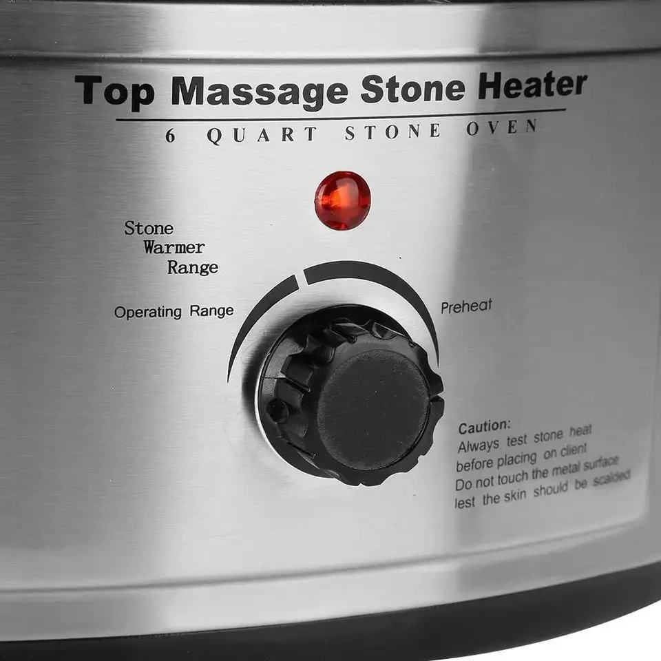 New Stainless Steel Black Hot Stone Heater Body Spa Basalt Massage Stones Warmer For Home Use