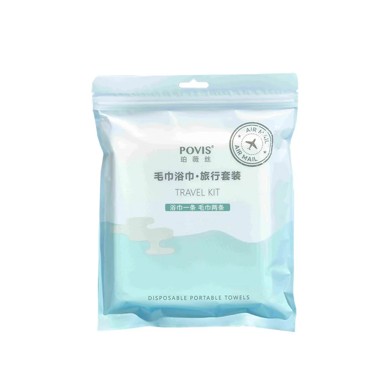 Disposable Cotton Bath Towels for Beauty Salon Travel Hand & Face Woven round & Solid Logo Compressed Roll