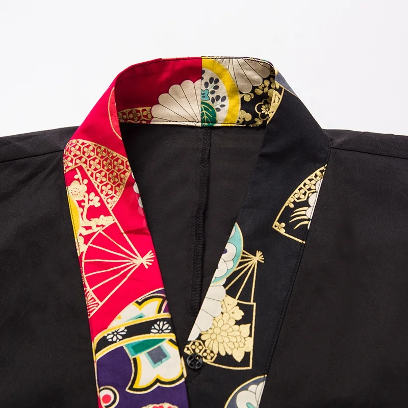 Sushi Chef Uniform 3/4 Long Sleeve Hotel Japanese Restaurant Kitchen Chef Coat