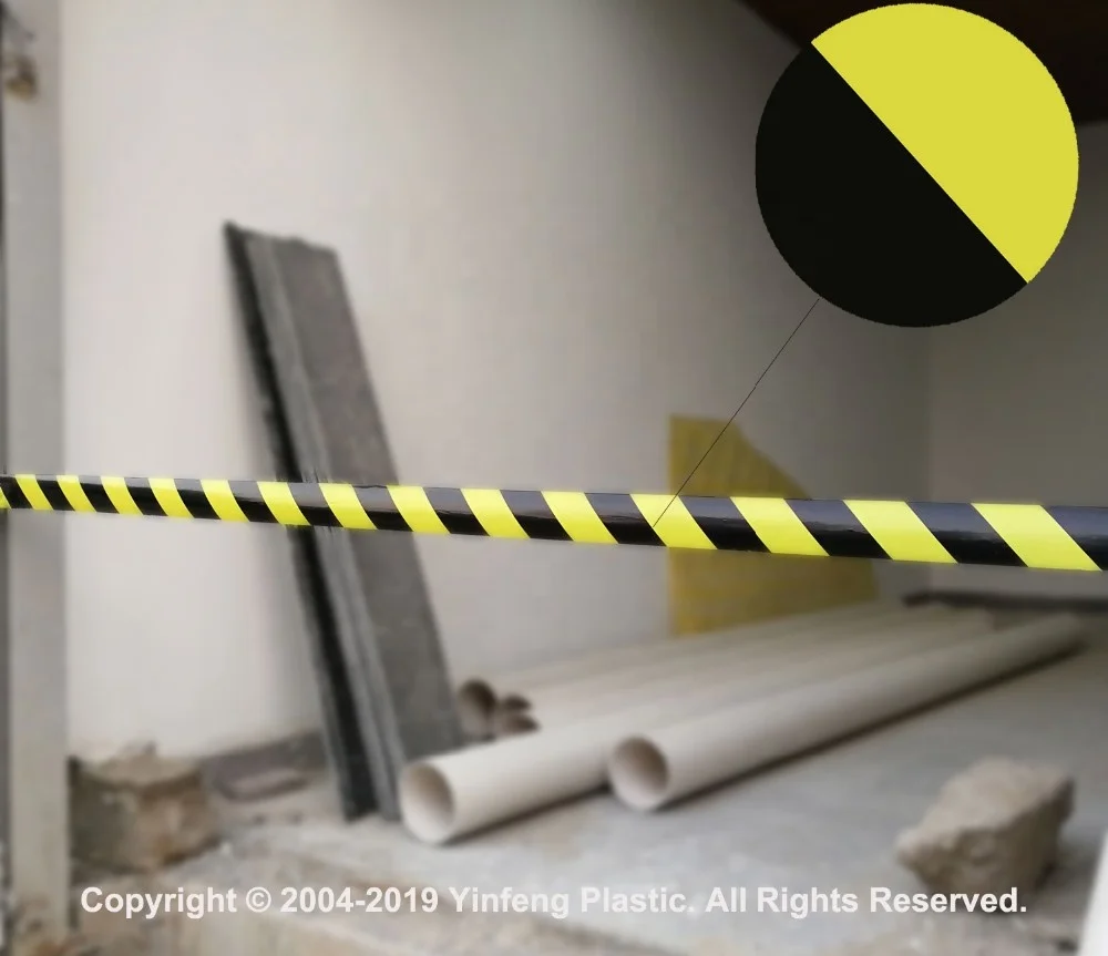 PE Stripe warning tape reflect tape safeti caution tape Ribbon for roadway safety
