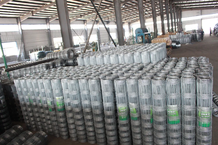 Fixed knot woven wire field fence roll goat hog fencing wire mesh Galvanized Sheep cattle game wire Farm Fence
