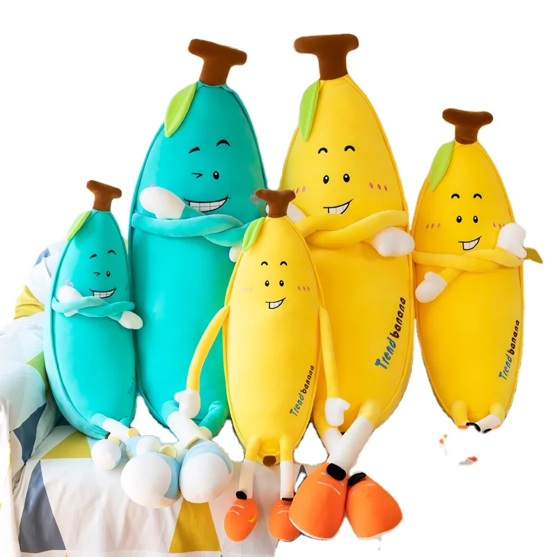 Симпатичный банан персональный сон аниме плюшевые игрушки партнер для сна китайский производитель оптовая продажа индивидуальные бананы