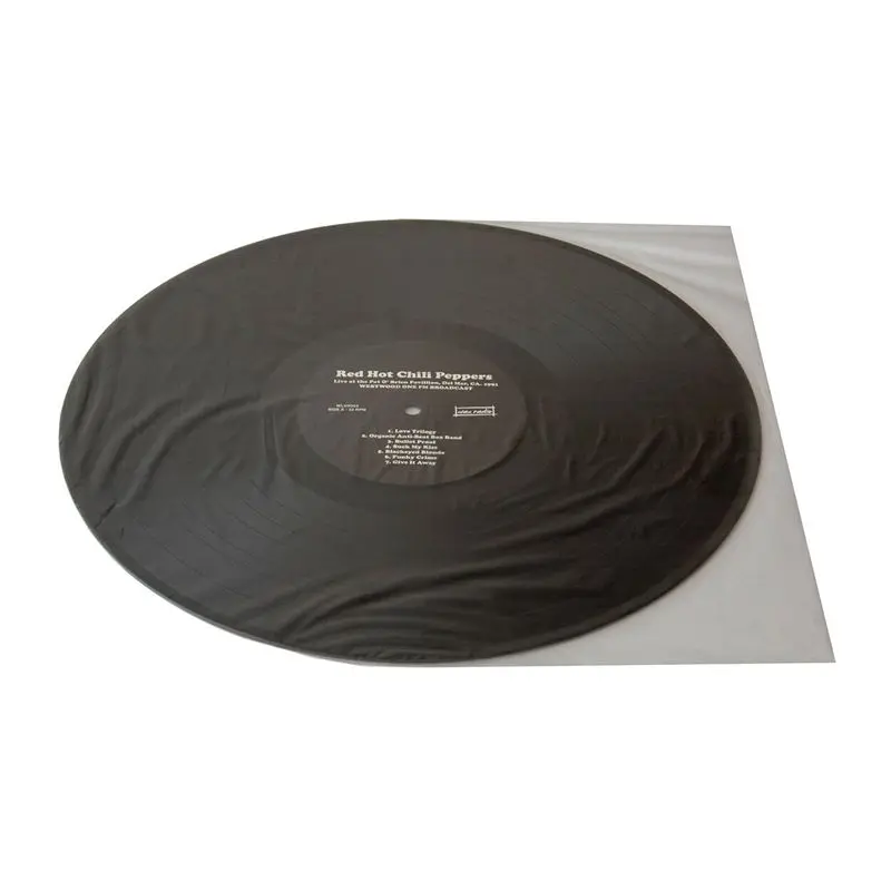 Rounded bottom poly vinyl sleeve record cover bag clear plastic turntable lp inner sleeves