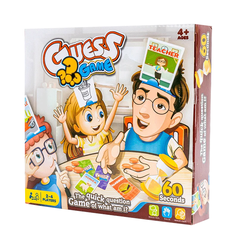 Newest game multiplayer quick consideration competitive guess who game with 5 themes and hand drawing card kids interactive toy
