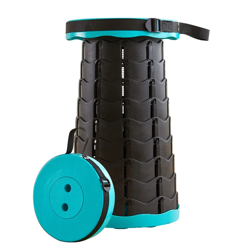 Портативный складной стул, легкий Регулируемый пластиковый табурет для рыбалки и путешествий