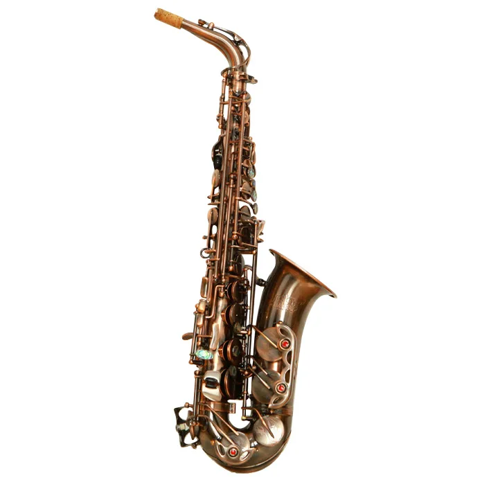 red antique professional saxophone alto musical instruments