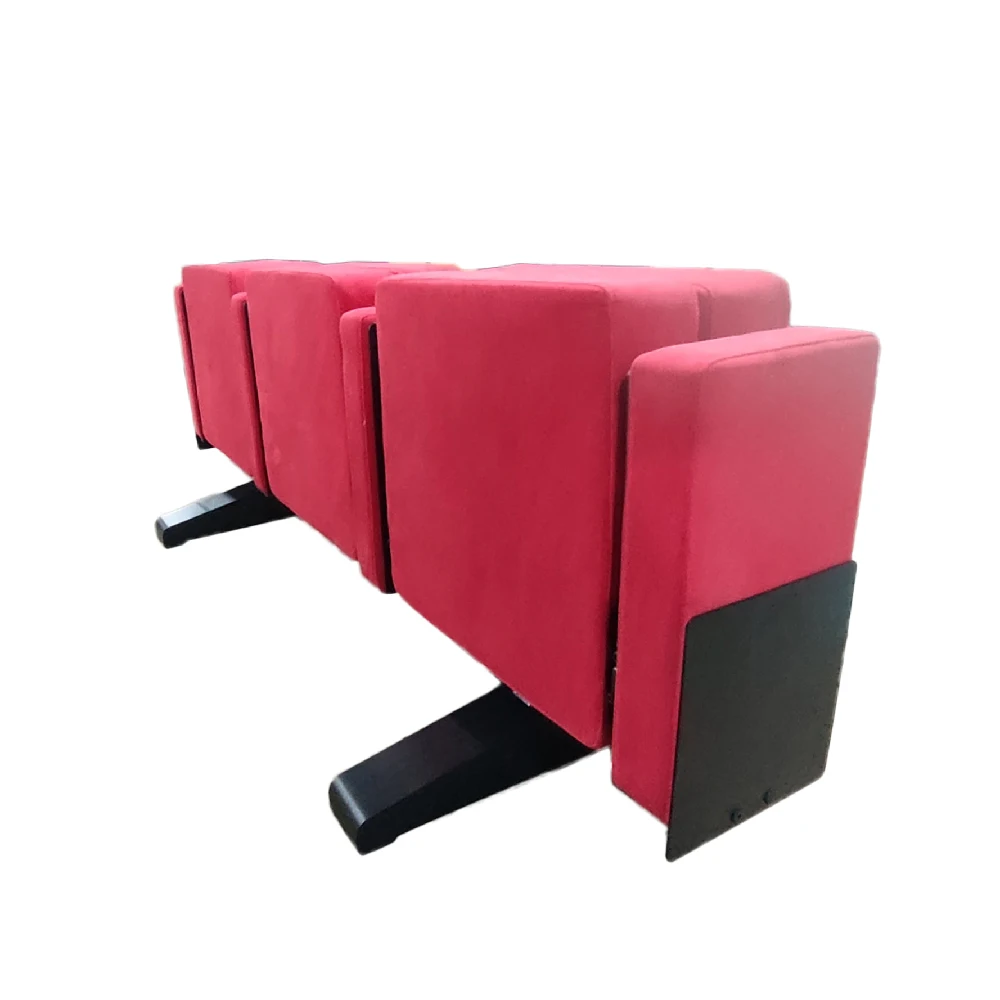 2024 Fashion Style Amphitheater Conference Commercial Theater Furniture Meeting  Chair With Wheel