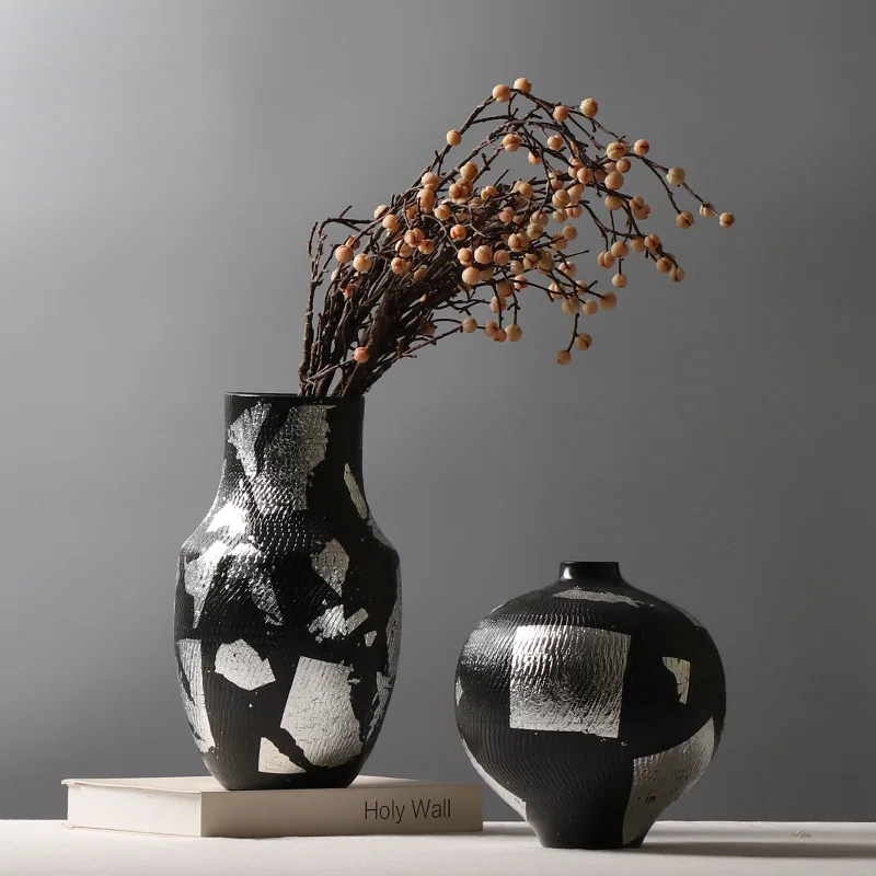 2025 Creative Plants Indoor Centerpieces Antique Handmade Clay For Home Decor Retro Large Ceramic Vase