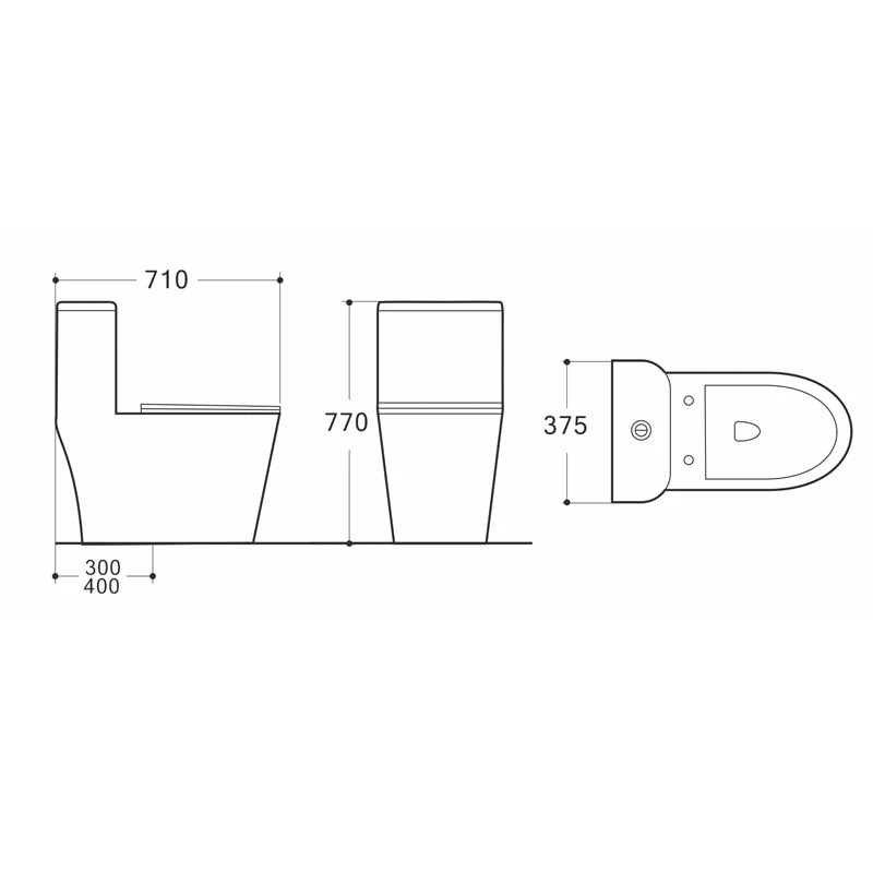 Empolo commercial Sanitary ware hotel ceramic wc toilet color one piece flush toilet bowl commode for bathroom