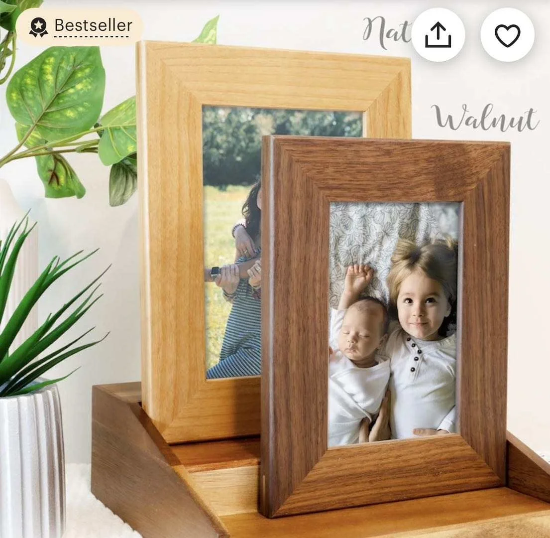 Wooden Photo Picture Clear photo Frame Solid Wood Photo Frame for Living Room Bedroom