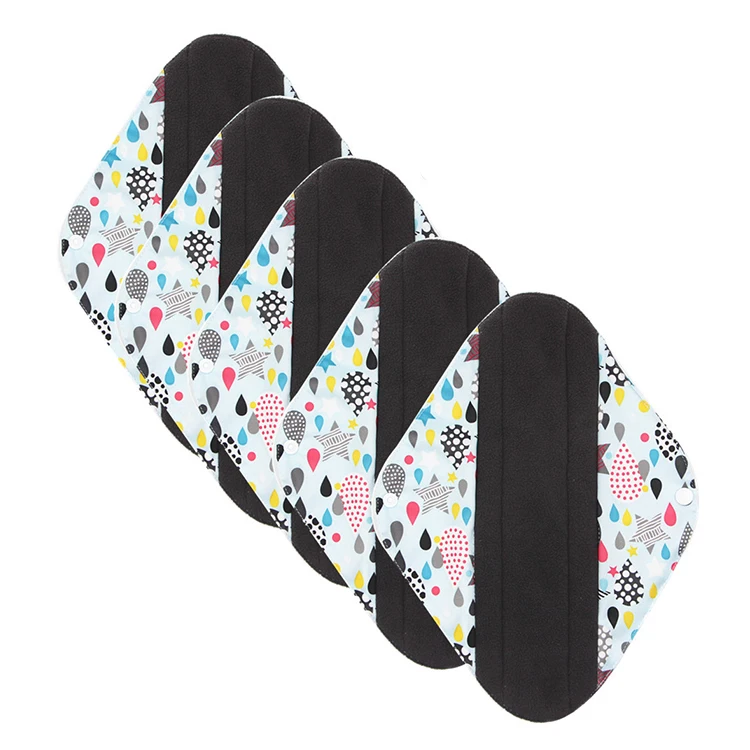 
Small Size Bamboo Charcoal Menstrual Pad Liner Reusable Sanitary Pads 
