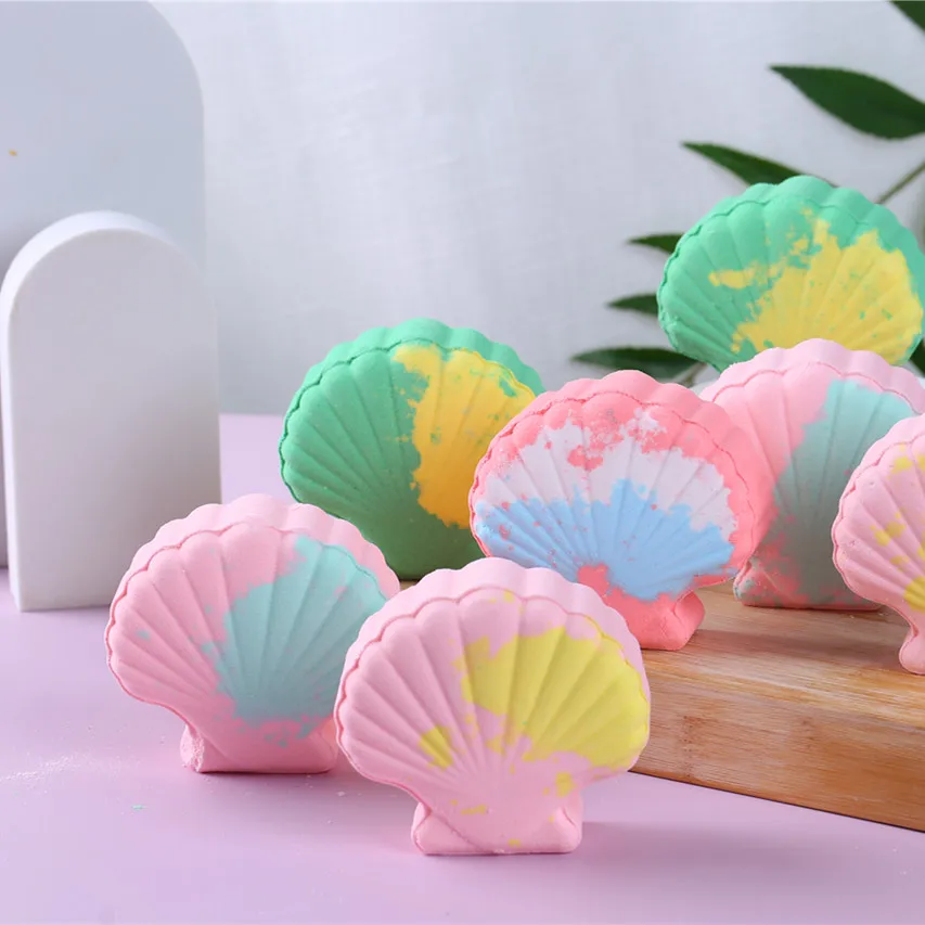 Private Label Organic Flower Bubble Handmade Vegan Bath Ball Sea Salt Two-color Granule  Aroma Bath Bombs