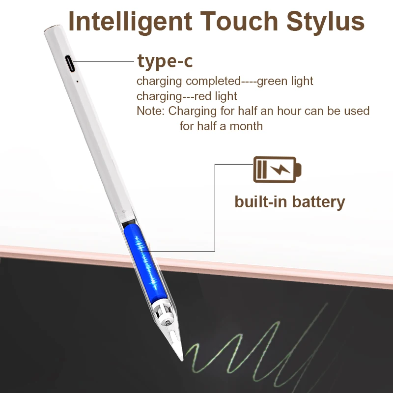 20 inch magic blackboard touch screen clear electric writing board lcd writing tablet with stylus type-c charging port