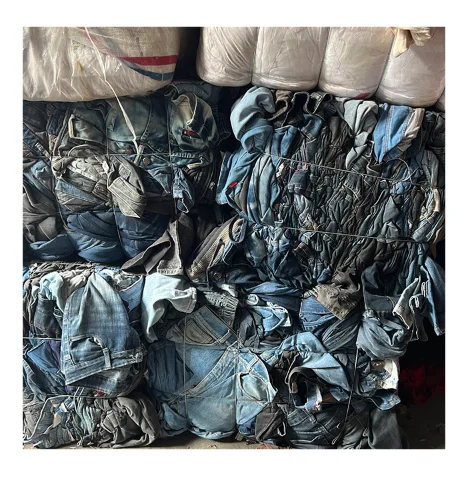 wholesale jeans used clothes second-hand denim rags preloved use jean cheap rag wasted in bale