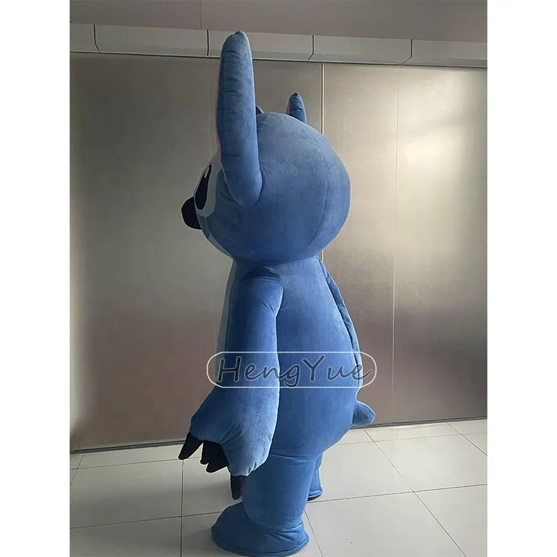 Hengyue Cartoon Character Inflatable Stitch Mascot Costumes for Adults Shopping Mall Party Decor Giant Walking Animal Costumes