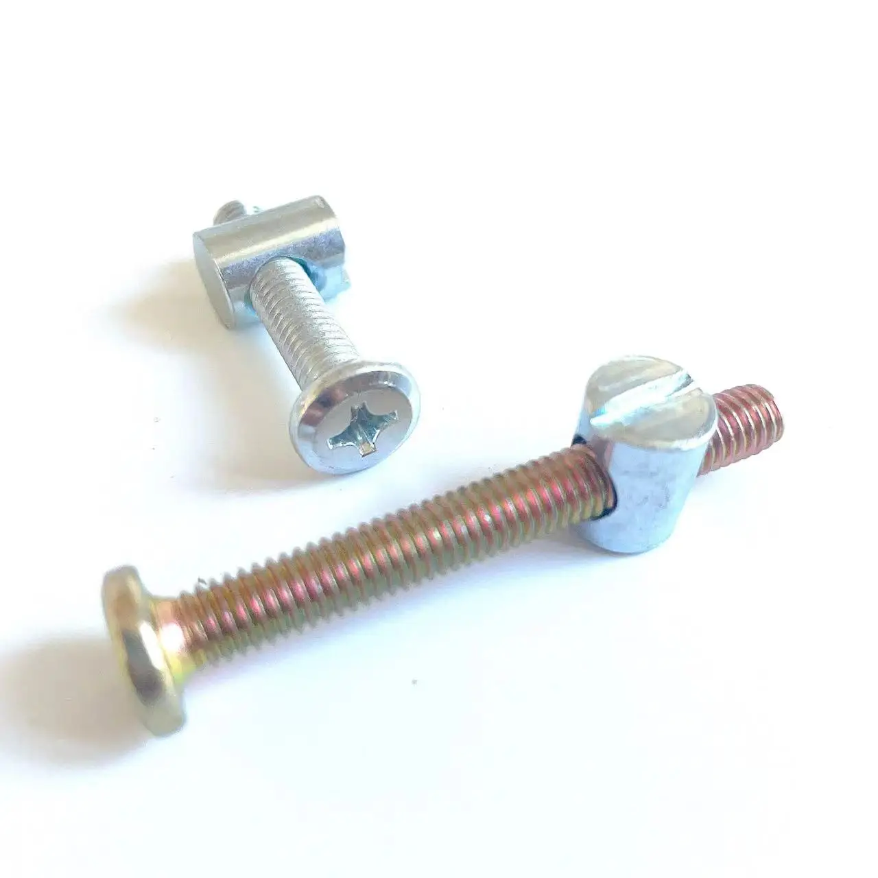 Customized Furniture Cross slotted Hole Nut Cylinder Hammer Dowel connecting Nut