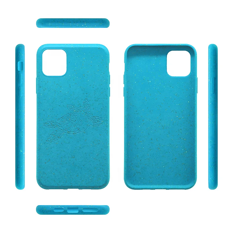 Bamboo Fiber PLA 100%  Biodegradable Custom Engraved Phone Case Cover For Iphone 11 Pro Max