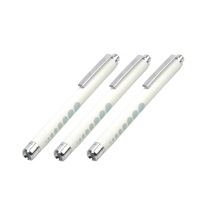 Medical Penlight with Pupil Gauge for Nursing Students Doctors Black and Silver with Batteries