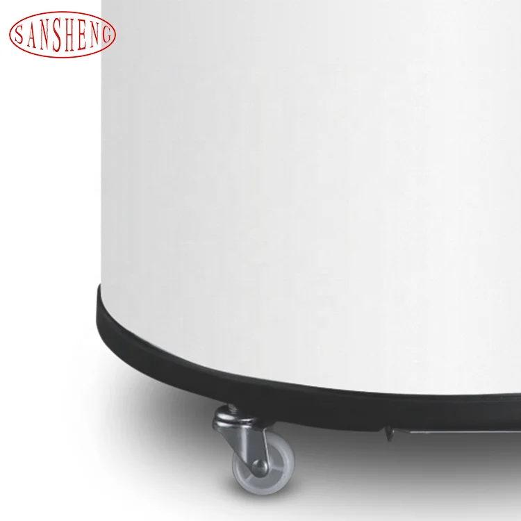 Open Lid Can Cooler Refrigerator/round Barrel Beverage Can Cooler Fridge