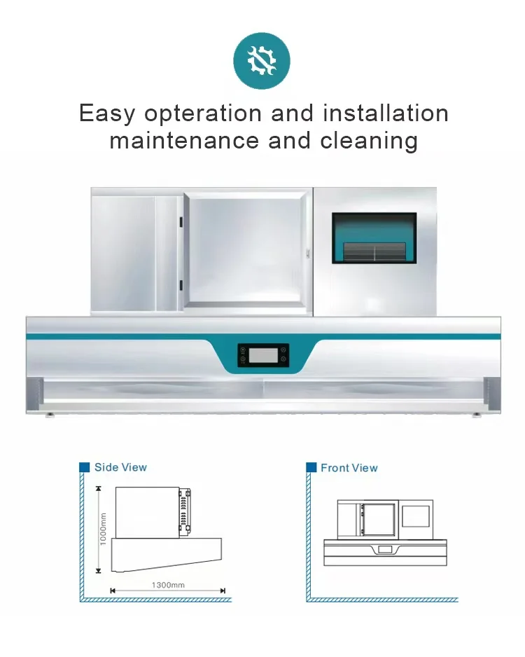 RUITAI Island Mounted stainless steel Range Hood Hotel commercial stainless steel 304 Grade kitchen aire range hood chimney hood