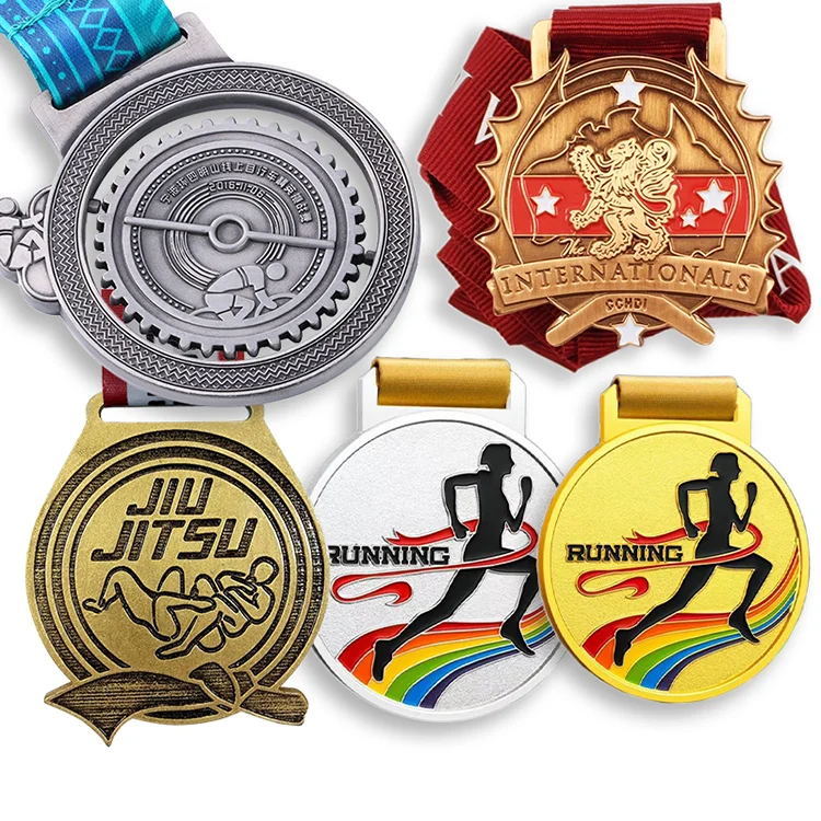 Factory Custom Customer Design Silver Gold Plated Medaille Made Award Metal Sports Blank Trophy Martial Arts Medal