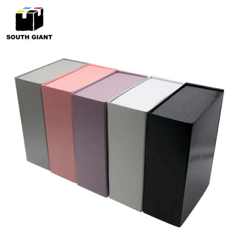 
Custom Logo High End Luxury Black Jewelry Cardboard Flat Folding Gift Packaging Boxes 