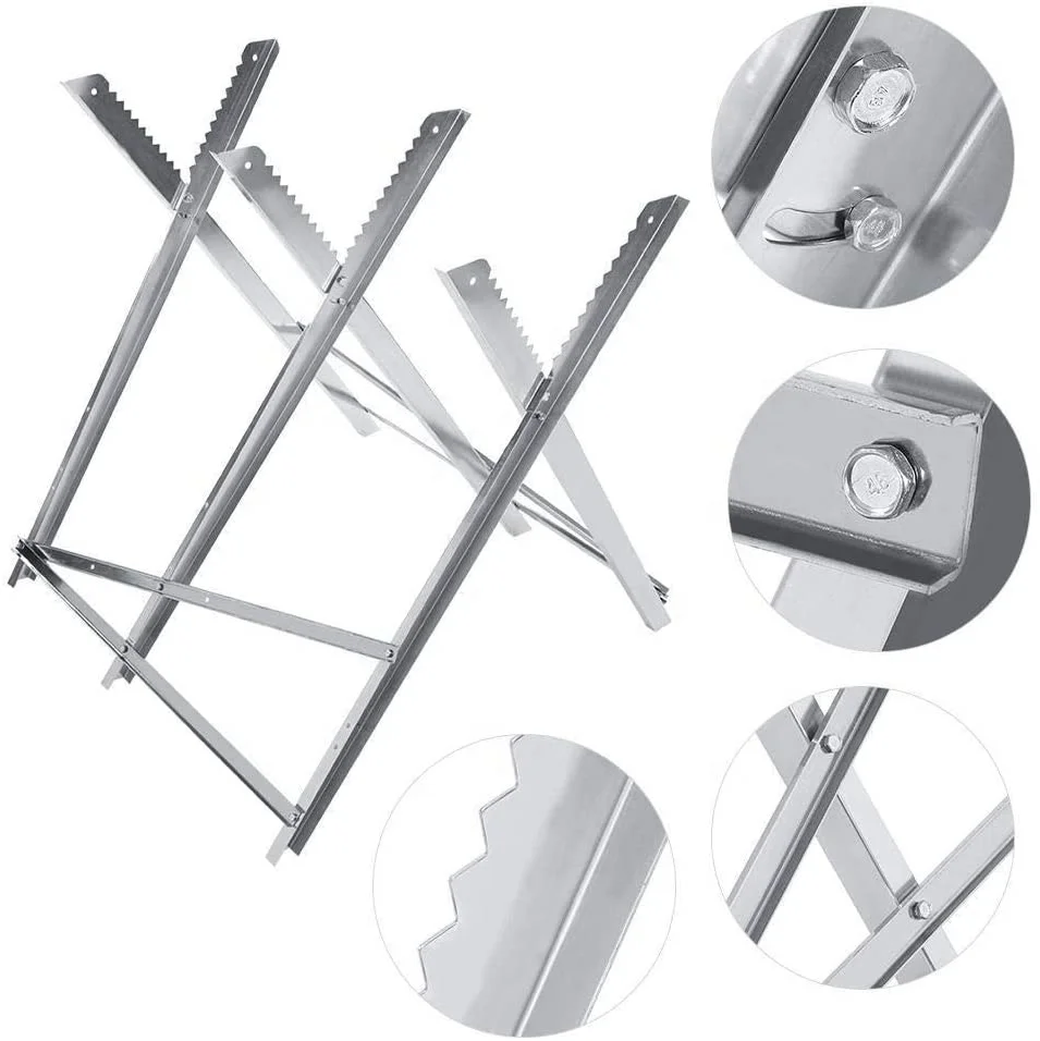 cutting  Saw Horse, Folding Log Folding Saw Horse Holder Timber Cutting Chainsaw Trestle for H