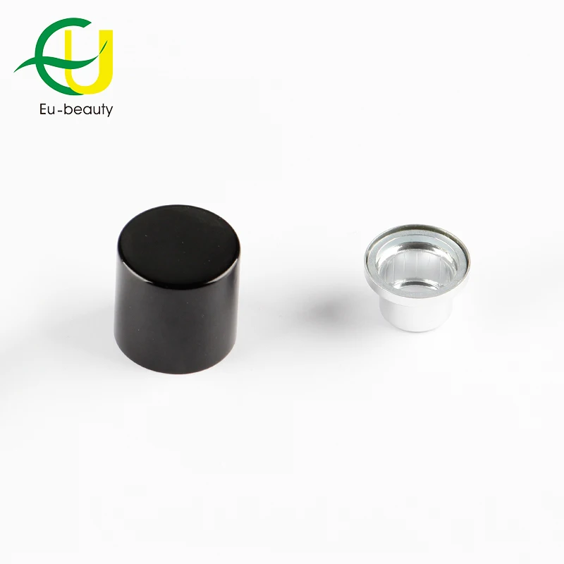 Wholesale FEA 15mm Black magnetic perfume aluminum cap perfume bottle cap