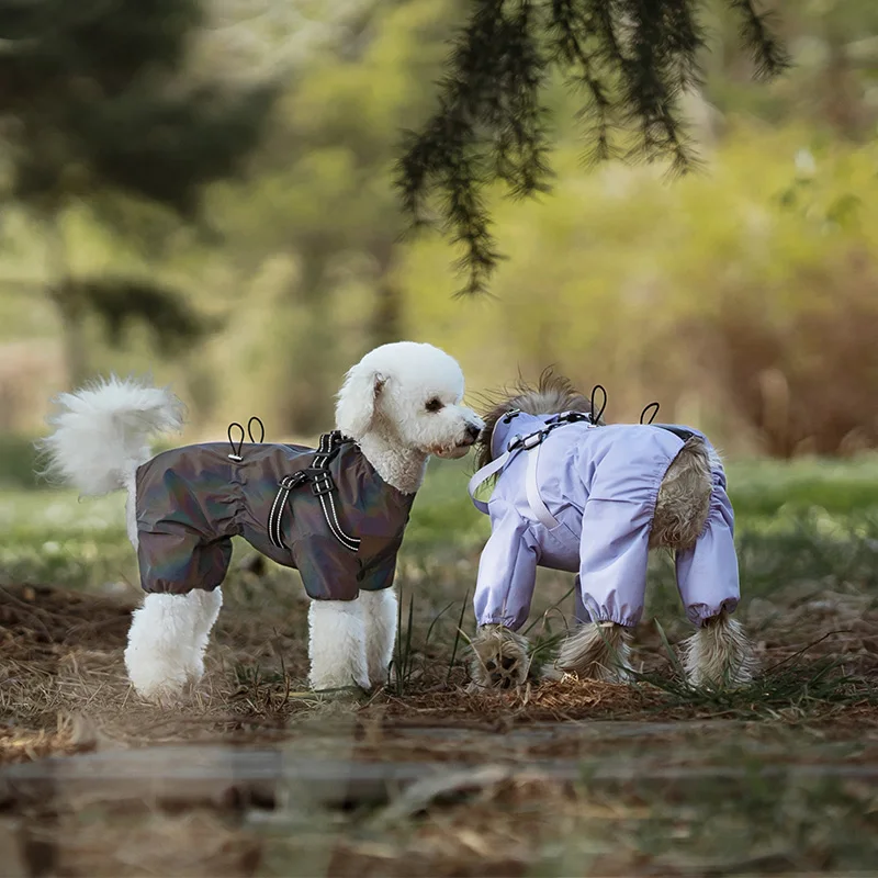 New design  dog raincoat small Pet Dog Raincoat waterproof clothes 4  legs raincoat for pet