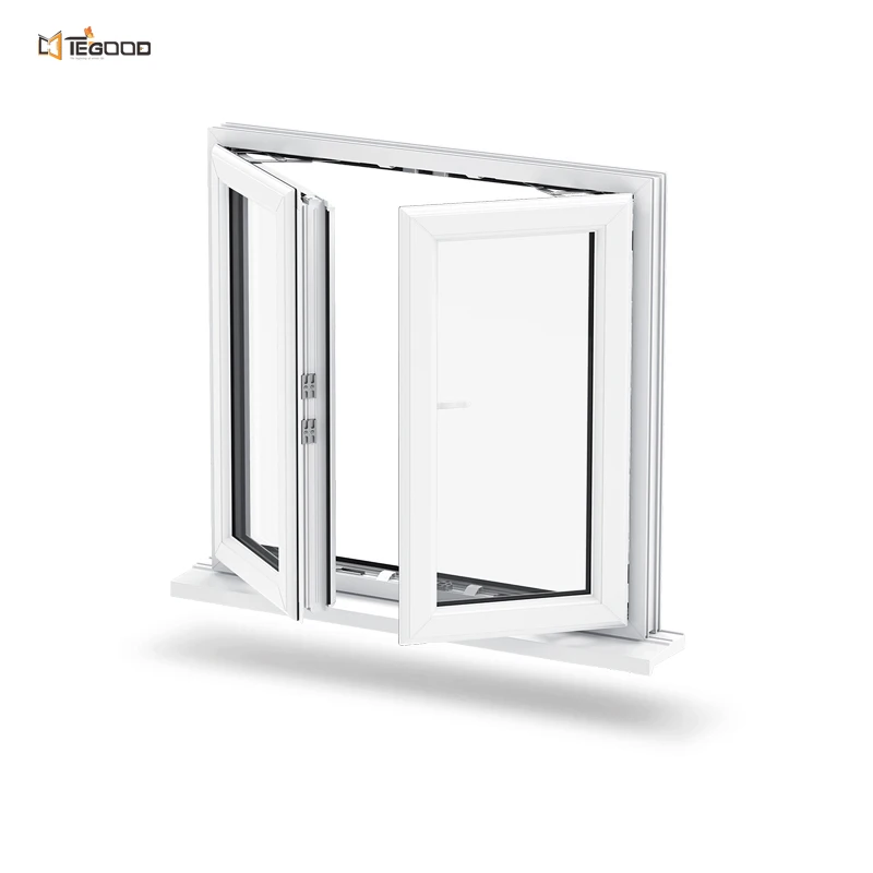 Best-selling Customized French Style Upvc pvc Hinged Casement Window