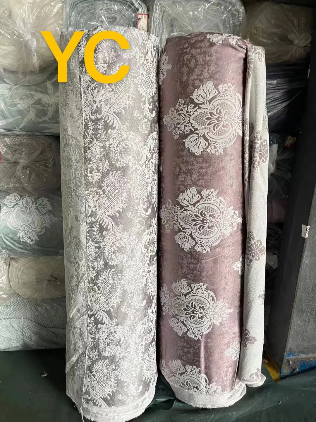 High Quality Clearance Sale European Polyester Flower Curtain Fabric Upholstery Jacquard
