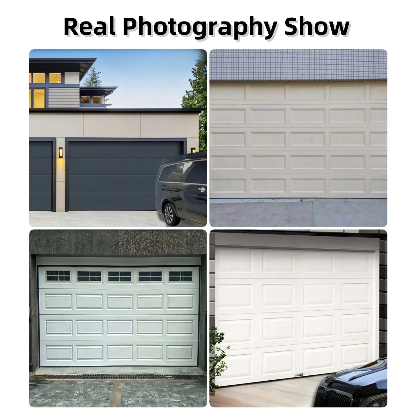 Hot Sell Wholesale Panel Residential Roll Up Double Front Insulated Wholesale electric custom Automatic Sectional Garage Door