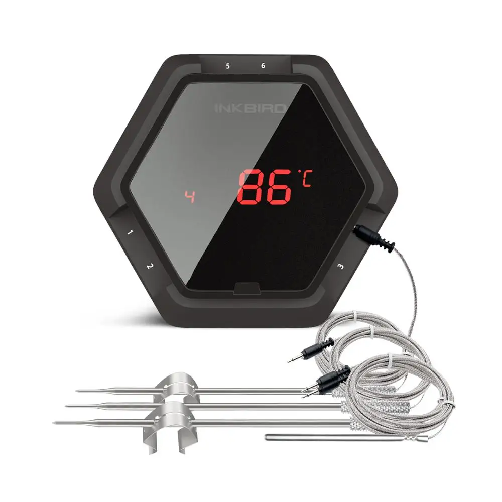 IBT-6XS easy read meat thermometer with six probes
