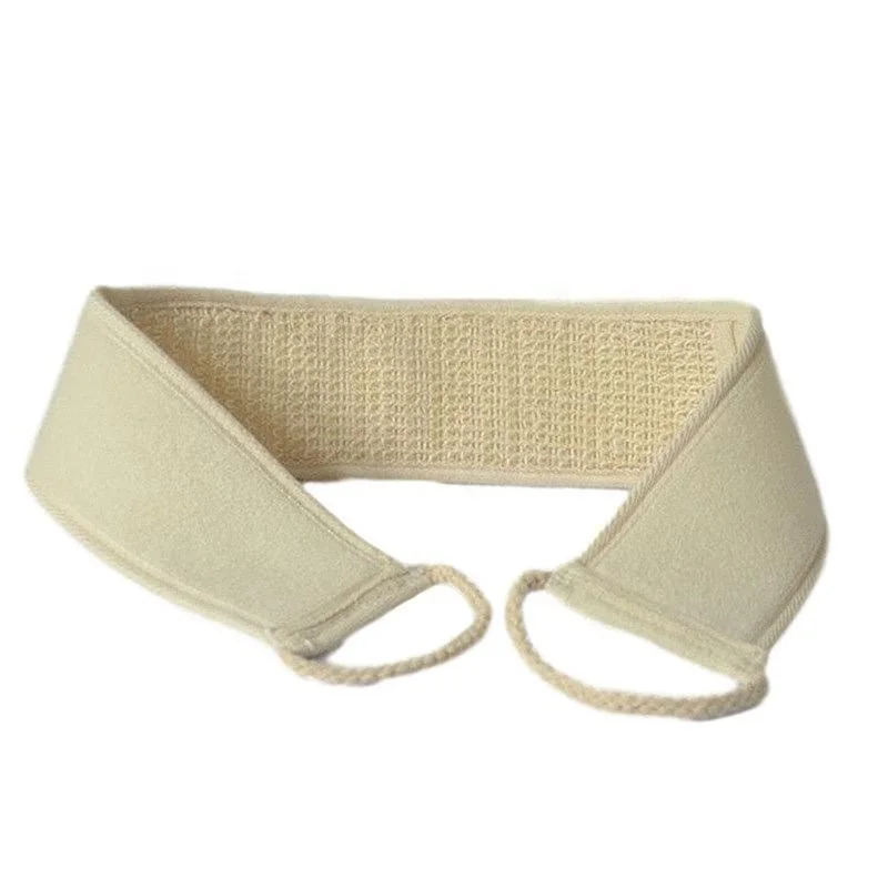 Natural loofah sponge bath strap strong Scrubber Bath Belt Towel Ball Glove Deep Mud Clean Body Washcloth Rear Scrub Pull Strap