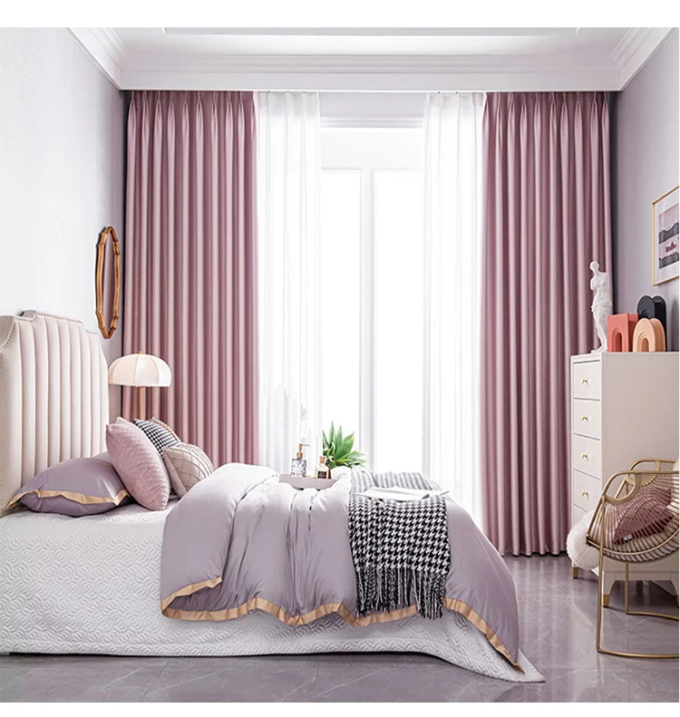 Custom 0.7*1.26m Blackout Window Curtain for Bedroom Living Room