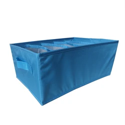 Washable foldable household socks Clothing Storage box jeans 6 grids Oxford wardrobe clothes folding Organizer for closet
