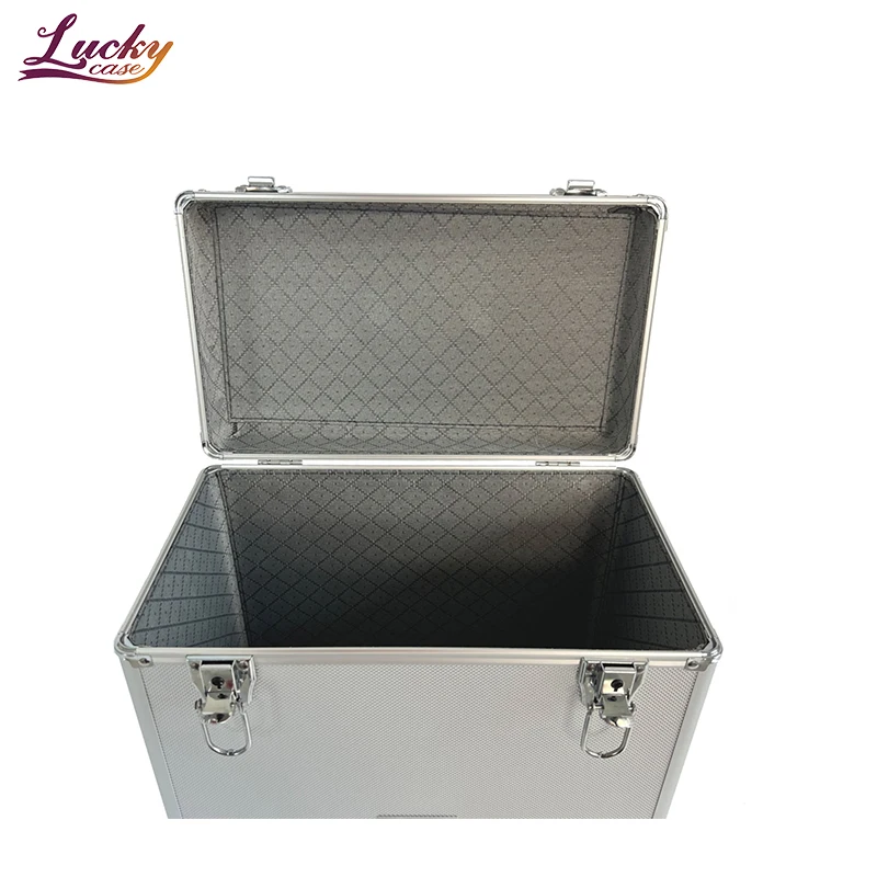 Newest Style Aluminum Records Case Classic Album Vinyl Case for Vinyl Records Durable Aluminum Carrying Case