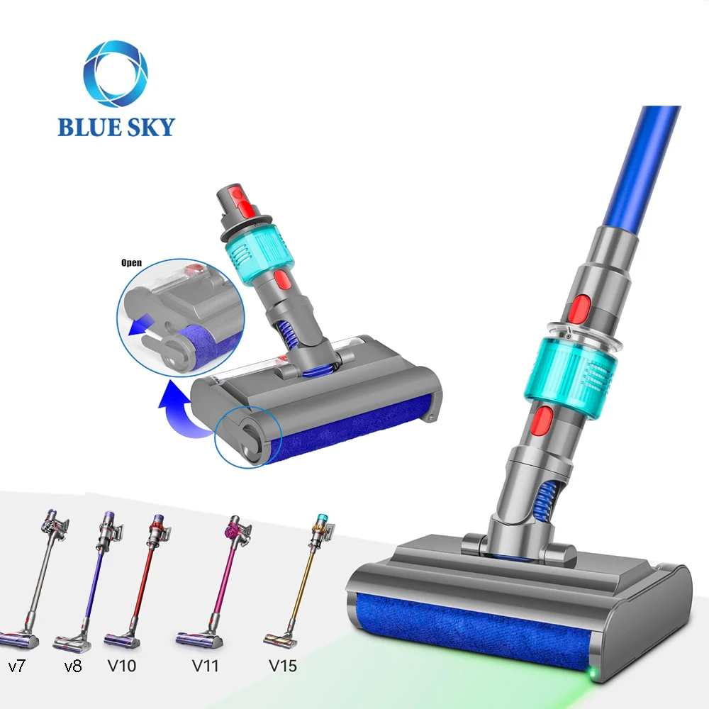 Electric Wet Dry Mopping Head Cleaning Head Roller Cleaner Roller Brush For Dysons V7 V8 V10 V11 V15 Vacuum Cleaner Parts