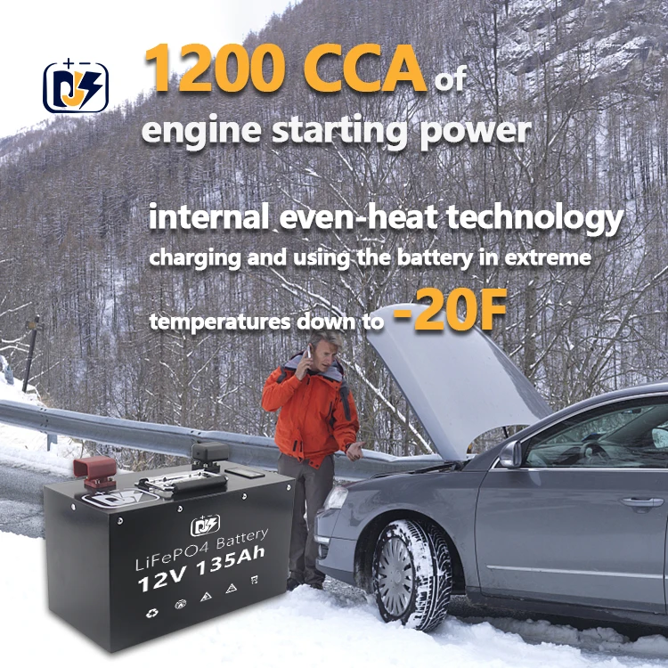 12V 135Ah DJS OEM Custom lifepo4 starting battery Auto Battery  CCA1200 Car Starting Lithium Ion Battery Packs