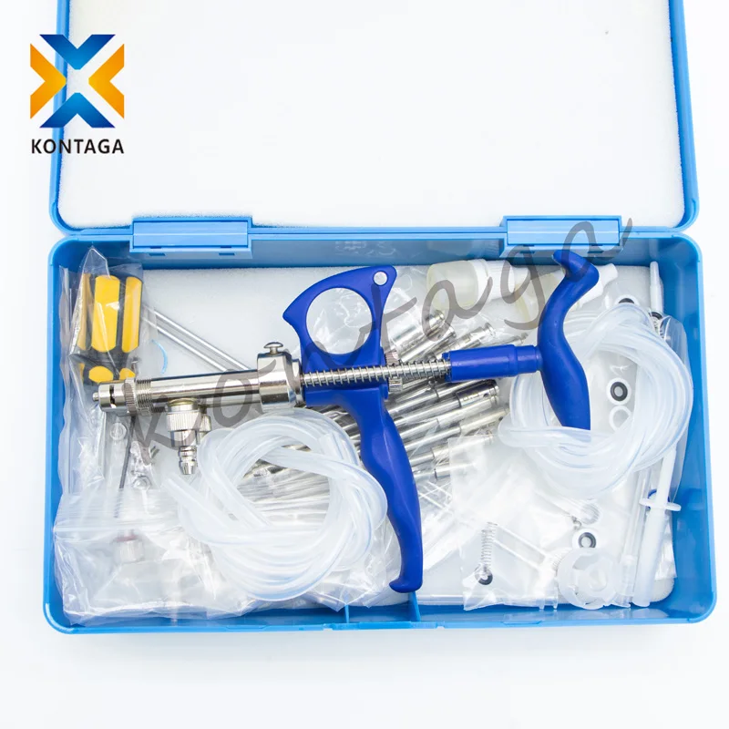 Высококачественный 0 5 мл/1 мл из нержавеющей стали медный автоматический двухцилиндровый ветеринарный непрерывный шприц для курицы птицы