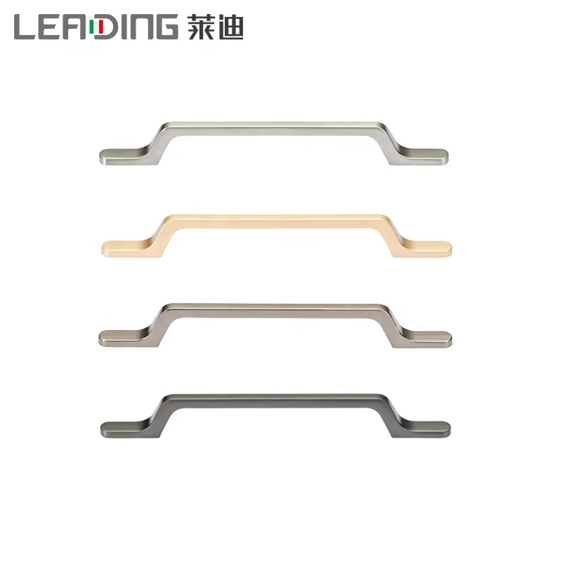 Modern Style Cabinet Pulls Gold Sliver Color Kitchen Cabinet Handle Zinc Alloy Drawer Pulls