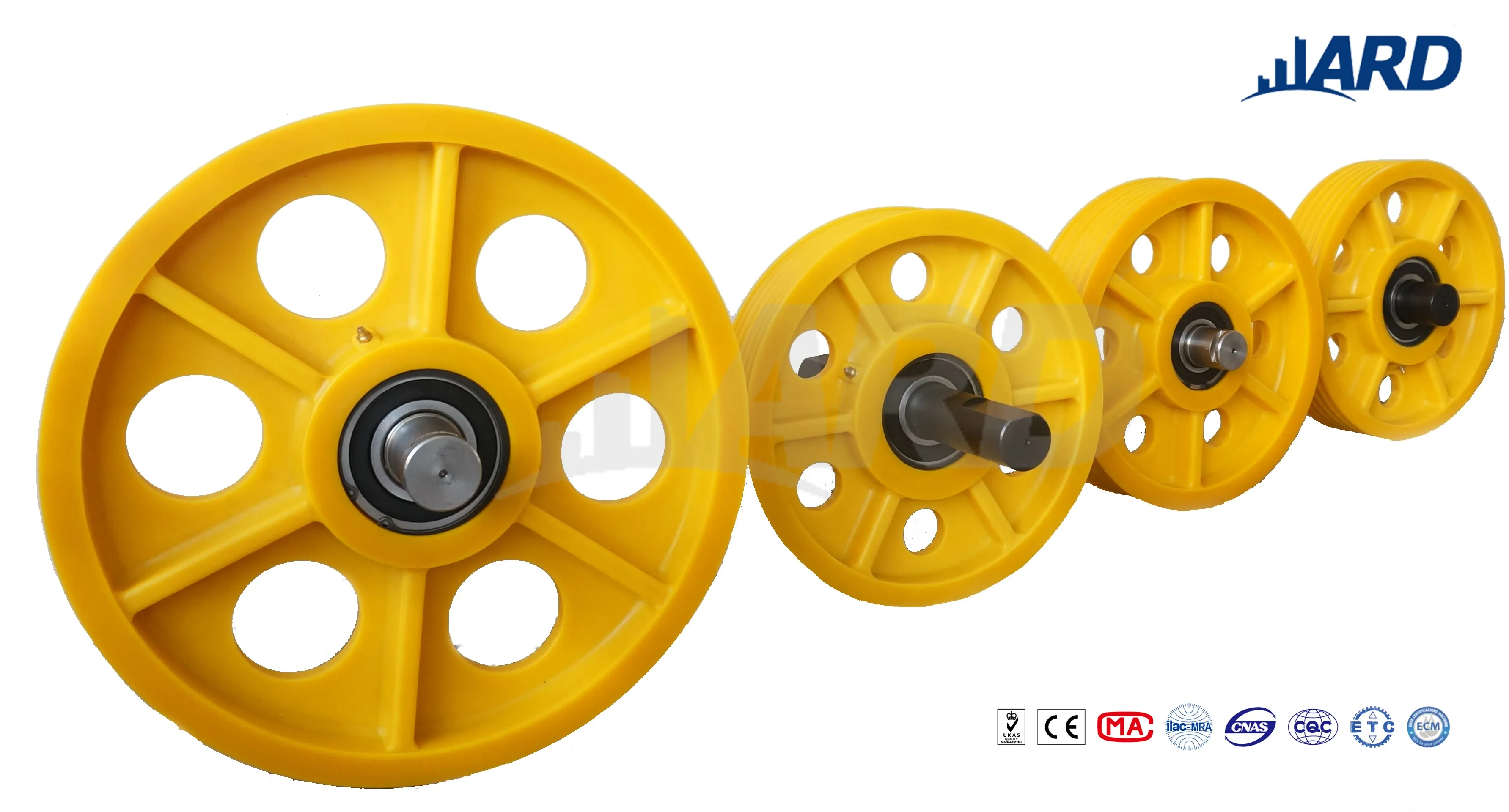 high quality ard elevator deflector elevator nylon sheaves traction machine counterweight tension main cast iron plastic pulley