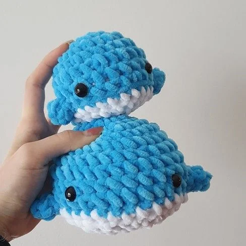 Factory Customized Crochet Plush Stuffed Toys Sea Creatures Amigurumi Crochet Whale