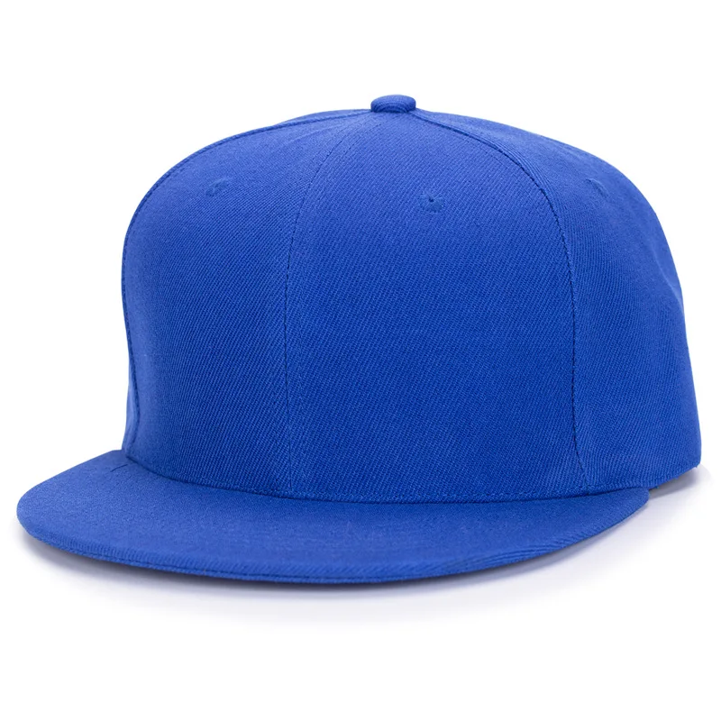 Wholesale solid color can customize your logo flat edge baseball hat flat brim hat