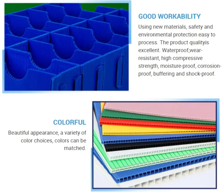 Corriboard Corriflute Sheet Polypropylene Plastico Pp Corrugated Hollow Plastic Petek 4ft X 8ft Coroplast Sheet 4mm Poster Board