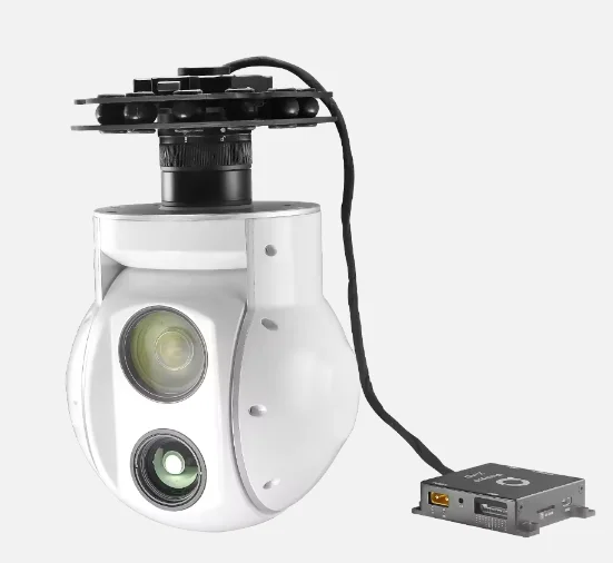 30X 2-AXIS EO and IR Dual Sensor Drone camera for fixed wing UAV with SDI video output night vision